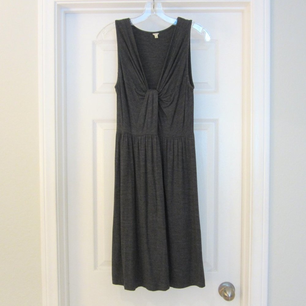 J. Crew Charcoal Gray Soft Jersey Sleeveless Dress